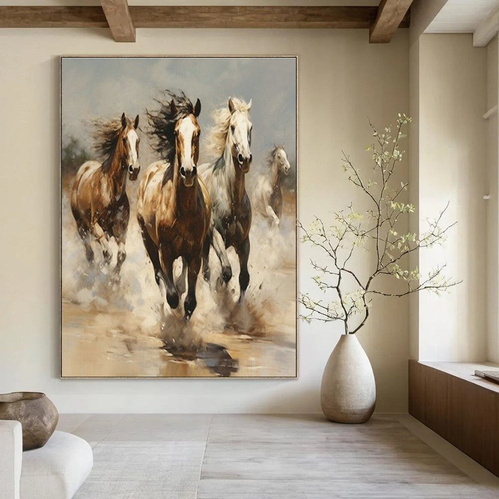 Custom Hand-Painted Abstract Painting for Bedroom and Cottage Living Room DLZ1544