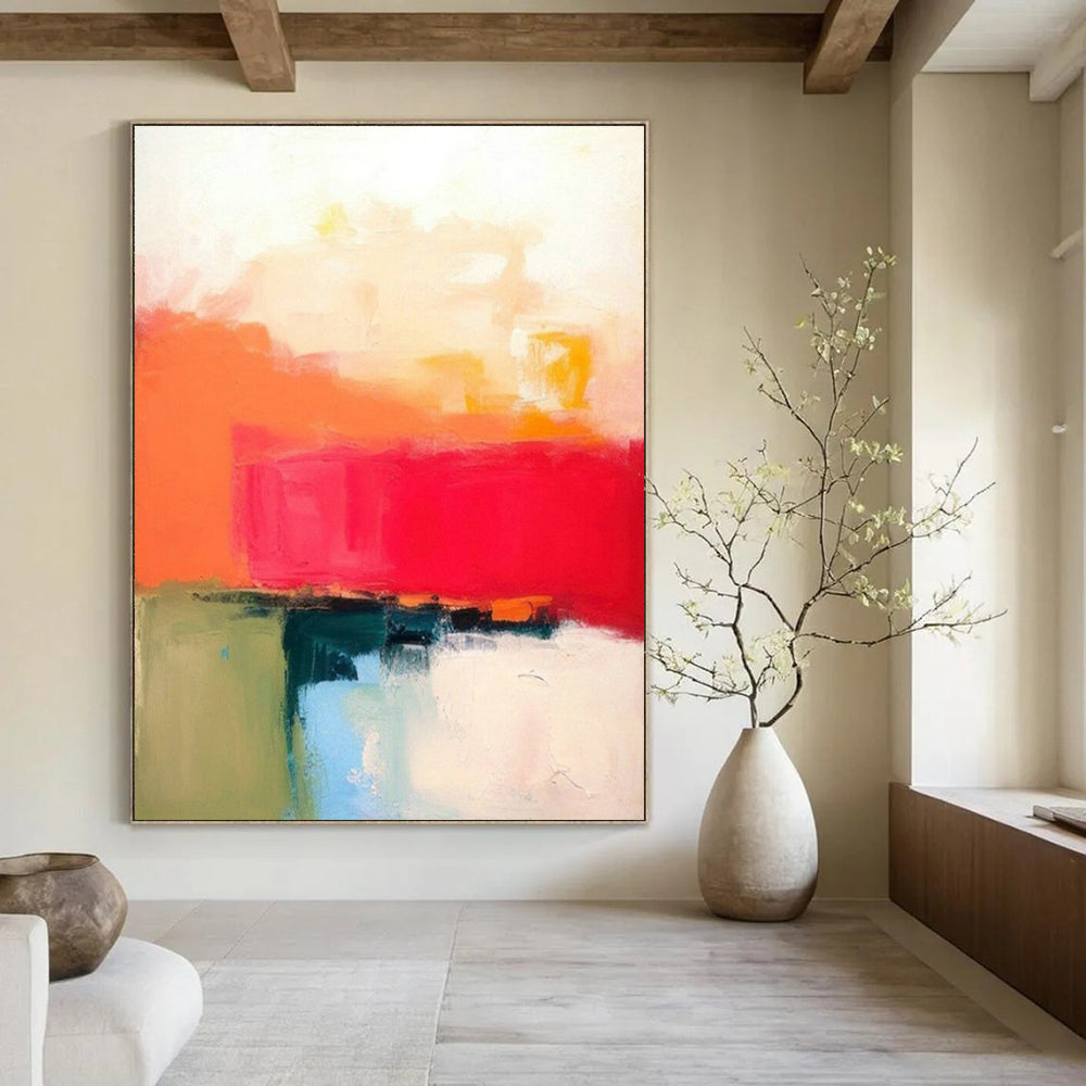 Oversized Custom Handmade Abstract Painting for Bedroom Walk-in Linen Closet Wall and Hallway Umbrella Stand Wall DLZ1926