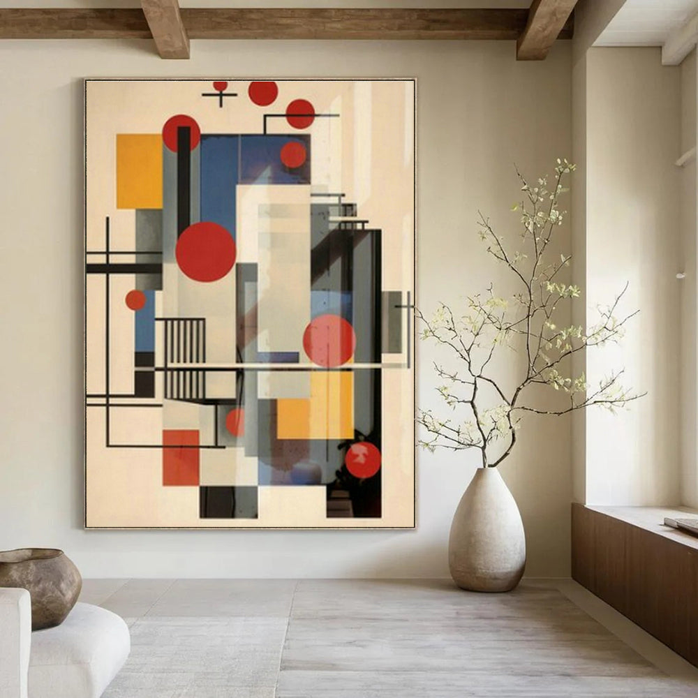Large Customizable Hand-Painted Abstract Art for Hallway Coat Rack Wall and Living Room Entertainment Center Wall DLZ1939