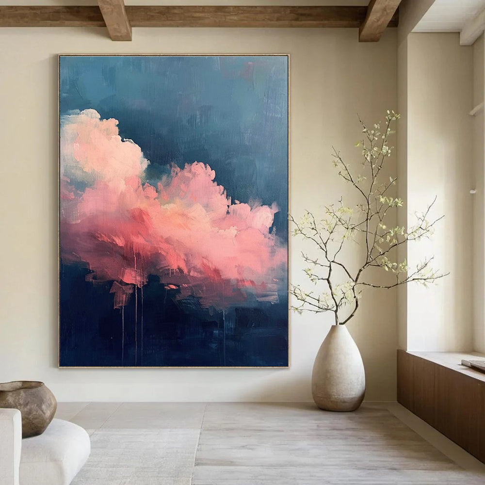 Oversized Abstract Hand - Painted Murals for Dining Room Bay Windows & Entryway Mudrooms DLZ0584