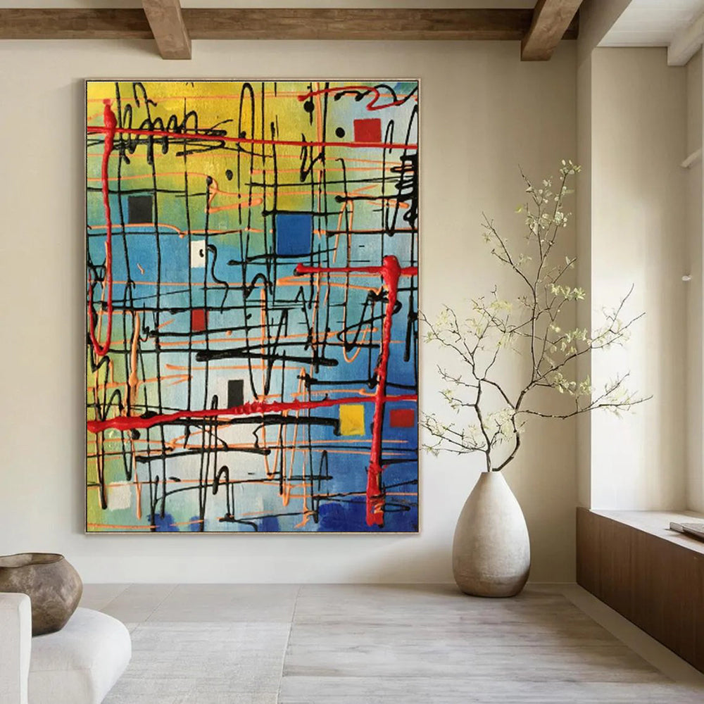 Oversized Handmade Abstract Painting for Office & Hallway DLZ2282