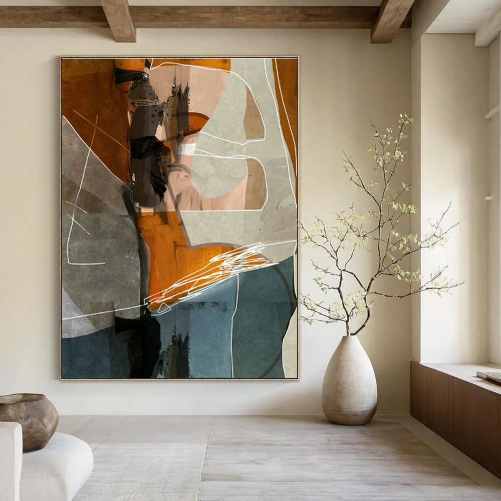 Custom Abstract Paintings for Bedroom Dressing Room Jewelry Armoire Inserts & Office Branding Zone Display Stand Bases DLZ0891