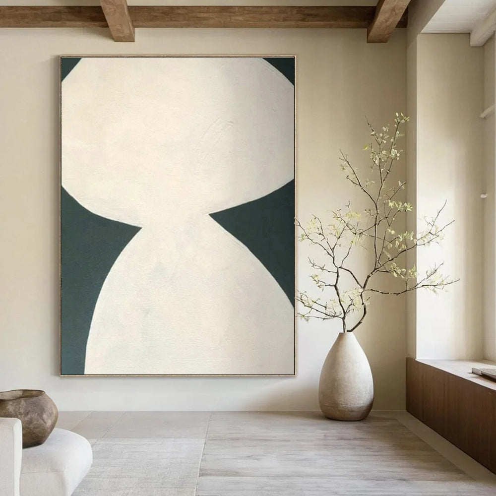 Extra-large Custom Hand-Painted Abstract Canvas for Dining Room Breakfast Bar Wall and Cottage Office Meeting Niche DLZ1896