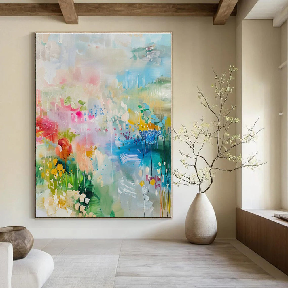Grandiose Custom-Formulated Handmade Abstract Painting for Bedroom & Living Room DLZ2089