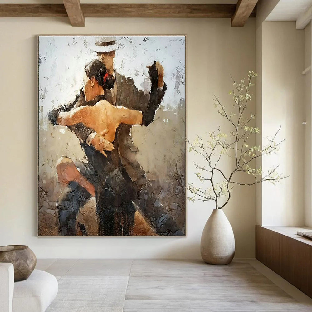 Handmade Abstract Canvas for Cottage Entryway & Living Room DLZ2336