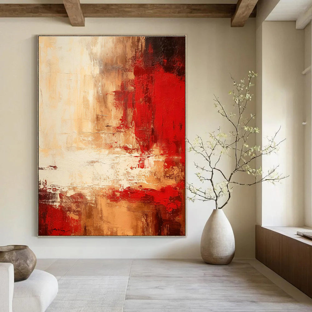 Custom - Made Hand - Painted Abstract Canvases for Bedroom Dressing Tables and Cottage Hallway Benches DLZ0785