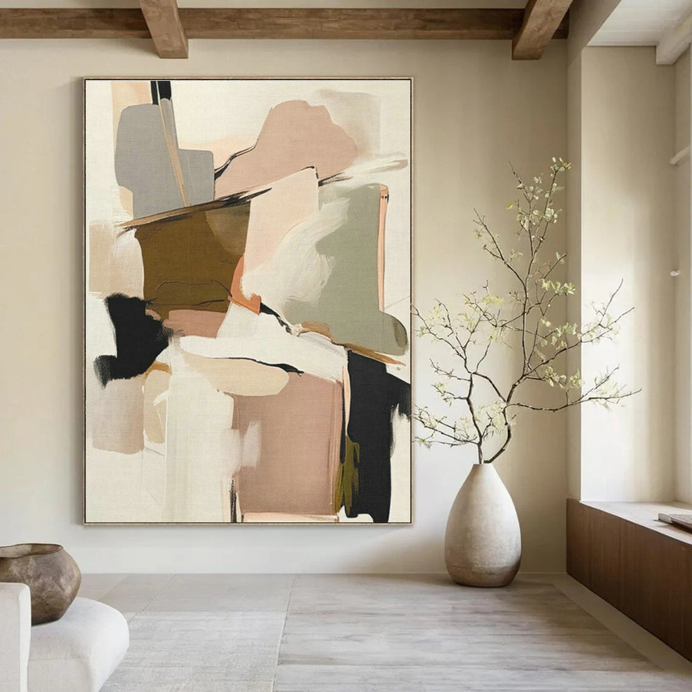 Original Handmade Abstract Canvas for Entryway and Cottage Office DLZ1635