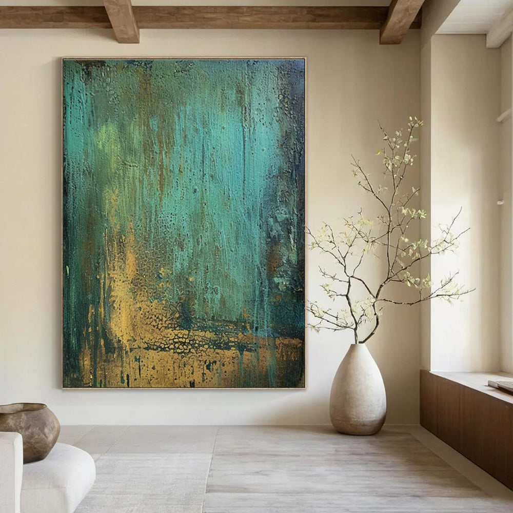 Large Hand-Painted Abstract Artwork for Entryway & Cottage Hallway DLZ1201