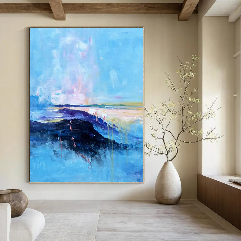 Ultra - Extended - Plus, Voice - Command - Driven Custom Abstract Paintings for Living Room Convenience DLZ0505