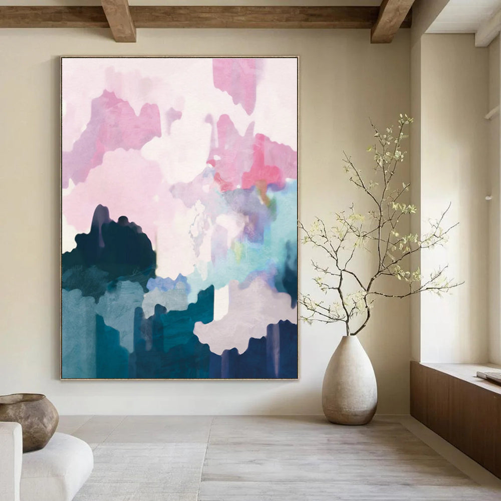 Pastel Abstract Shapes Painting ADGE235