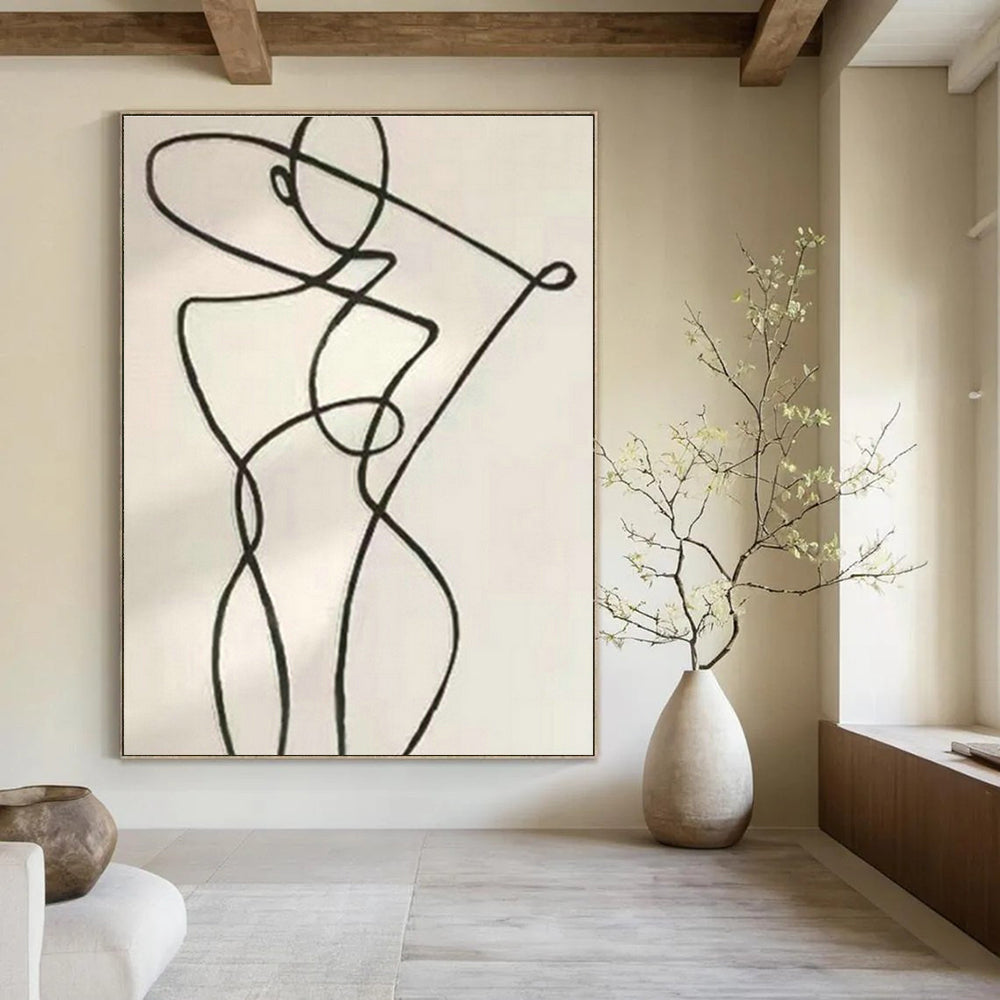 Big, Custom - Sized Handmade Abstract Painting for Bedroom & Living Room DLZ2056