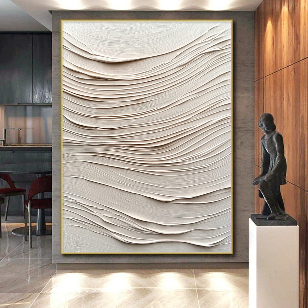 Creamy Wavy Textures Abstract Painting GER873