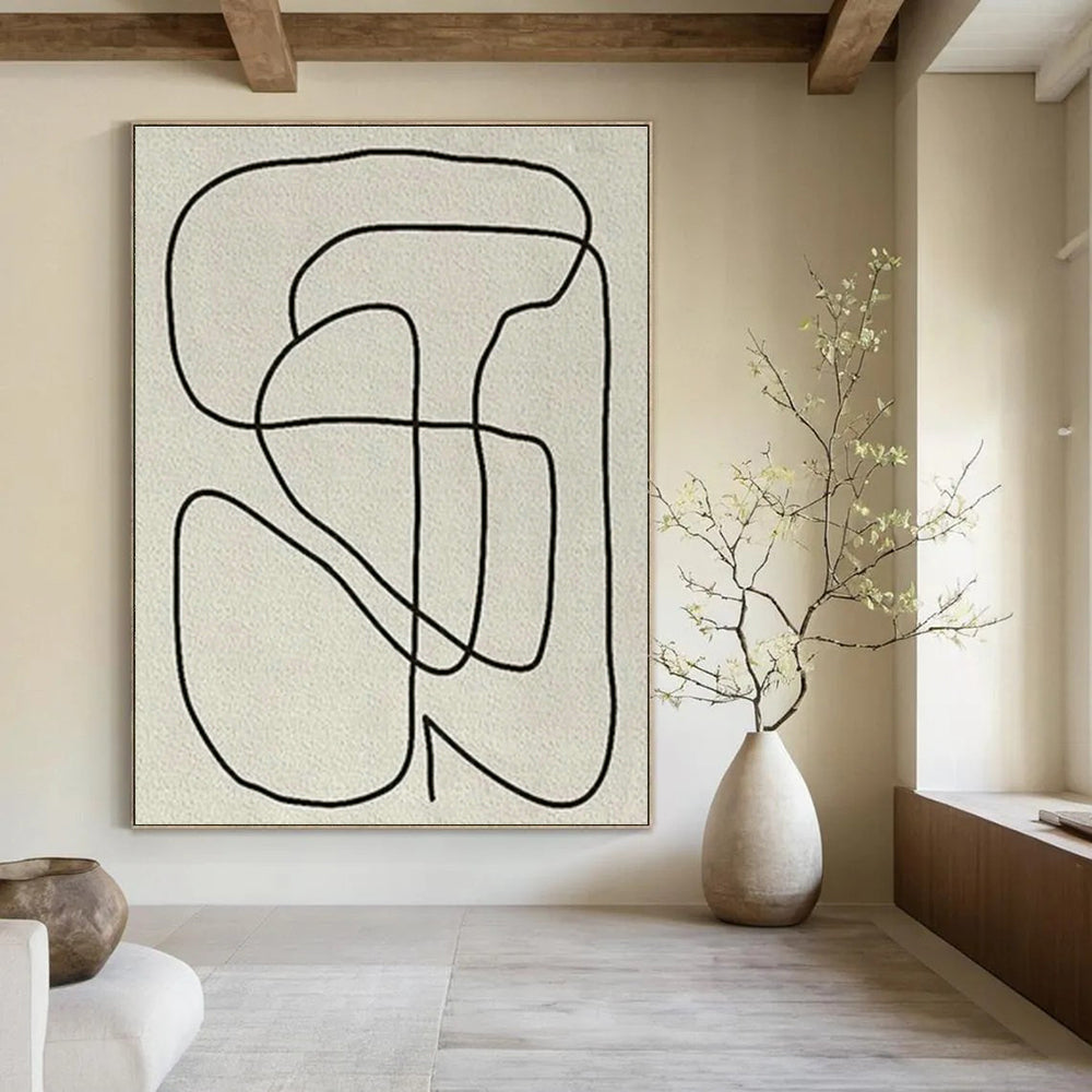 Handmade Extra - Large Abstract Art for Office & Cottage Living Room DLZ1143