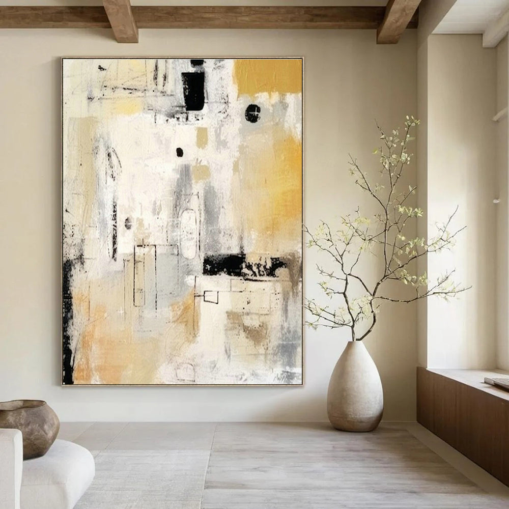 Oversized Custom Handmade Abstract Wall Decor for Cottage Office Standing Desk Wall and Bedroom Walk-out Balcony Wall DLZ1932