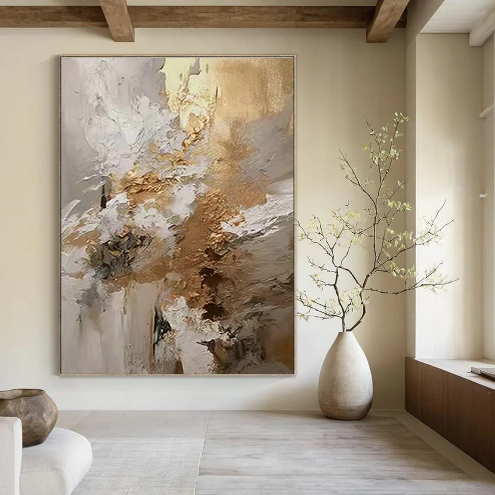 Immense Hand-Painted Abstract Wall Art for Cottage Office & Living Room DLZ1253