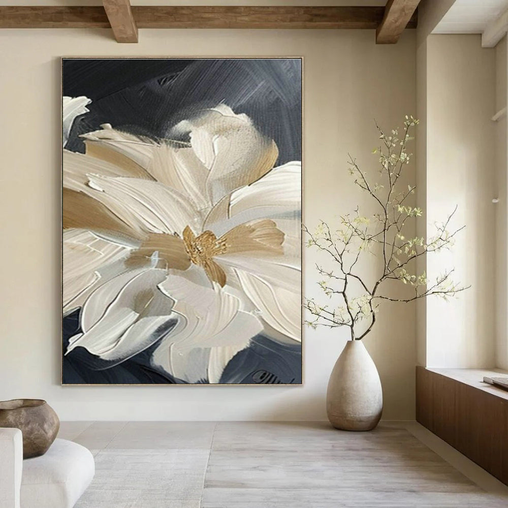 Extra-large Custom Hand-Painted Abstract Canvas for Dining Room Herb Garden Wall and Entryway Plant Stand Area Wall DLZ1995