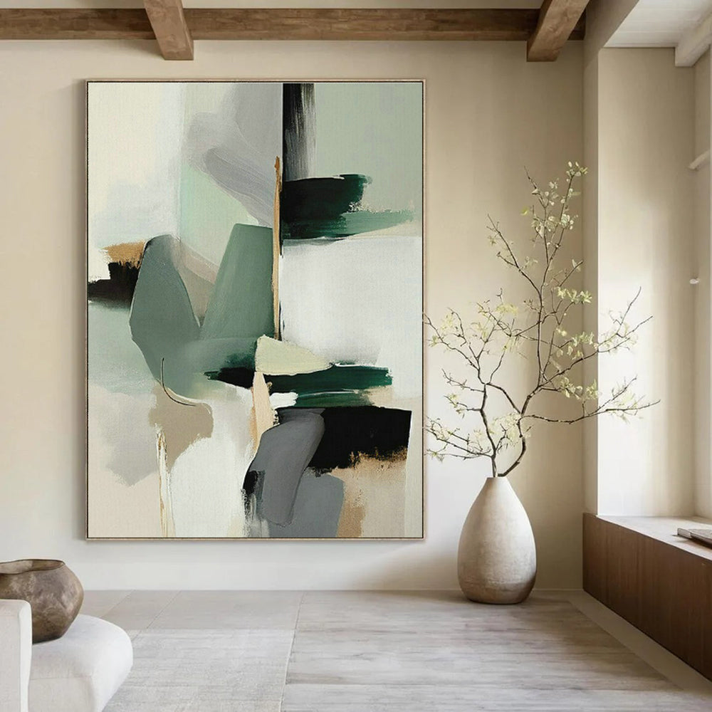 Original Hand-Painted Abstract Painting for Cottage Living Room and Cottage Hallway DLZ1640
