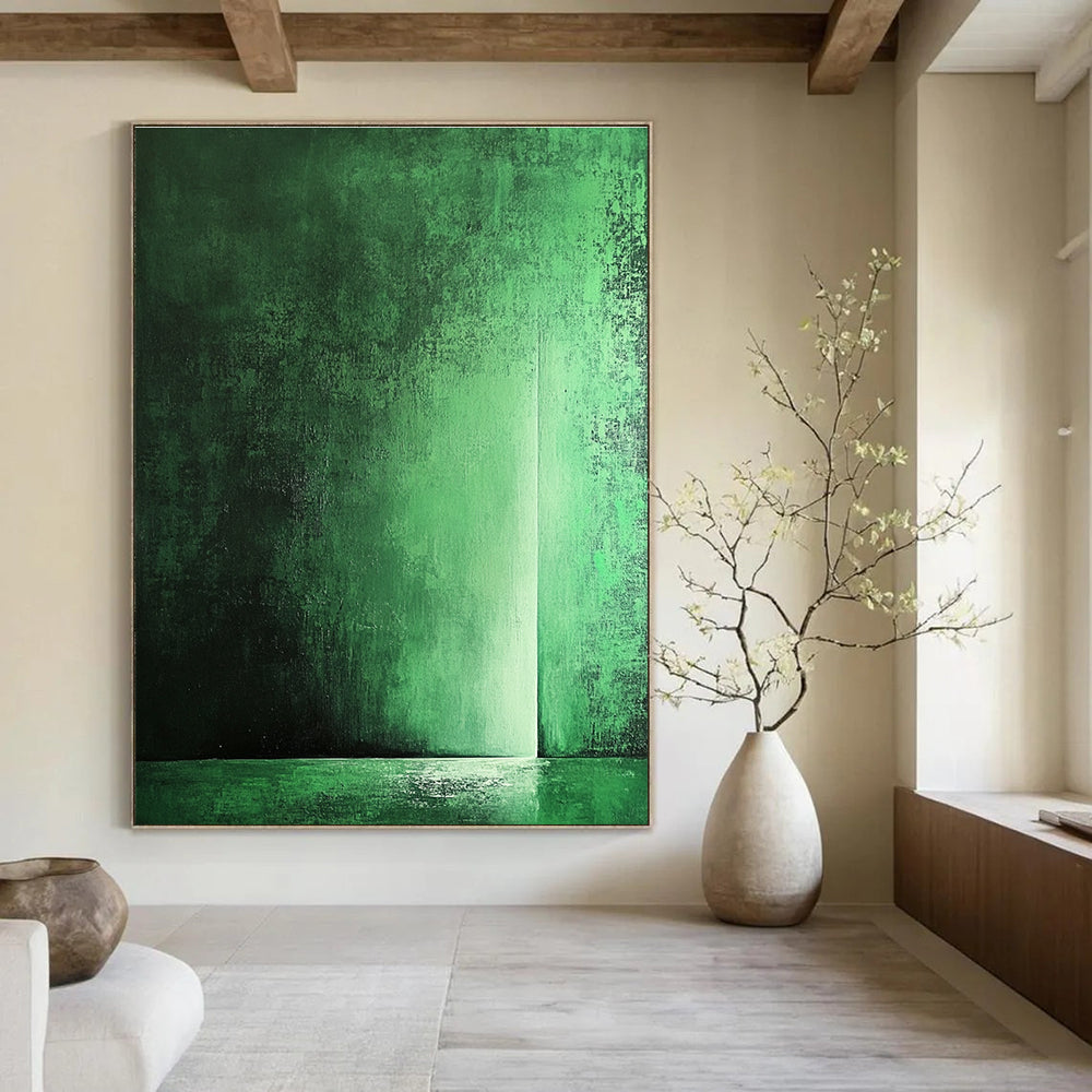 Abstract digital painting featuring a dark green background and soft lighting inspired by Zdzisław Beksiński's minimalist style.STSC1291