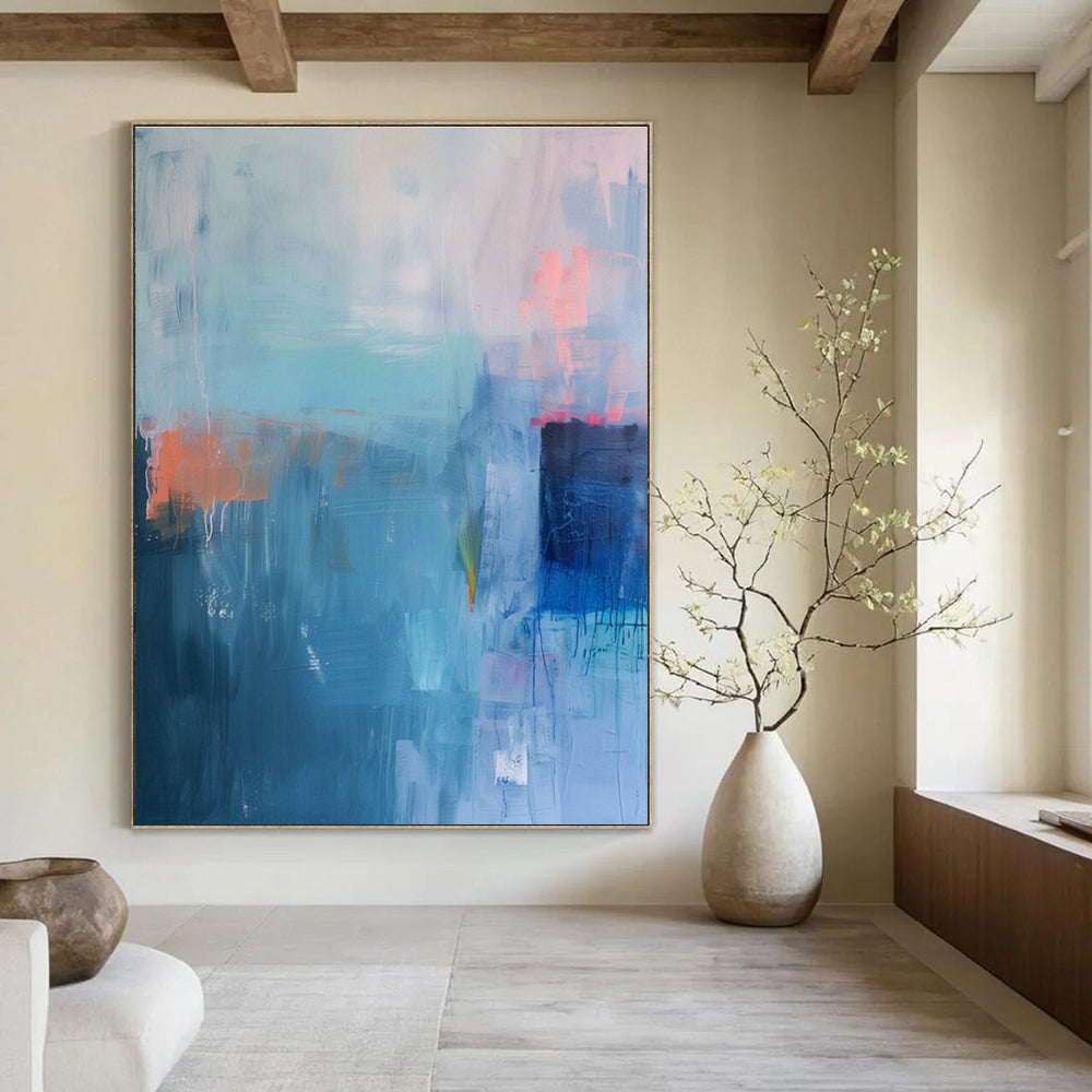 Enormous Custom-Designed Handmade Abstract Canvas Art for Living Room & Hallway DLZ2087