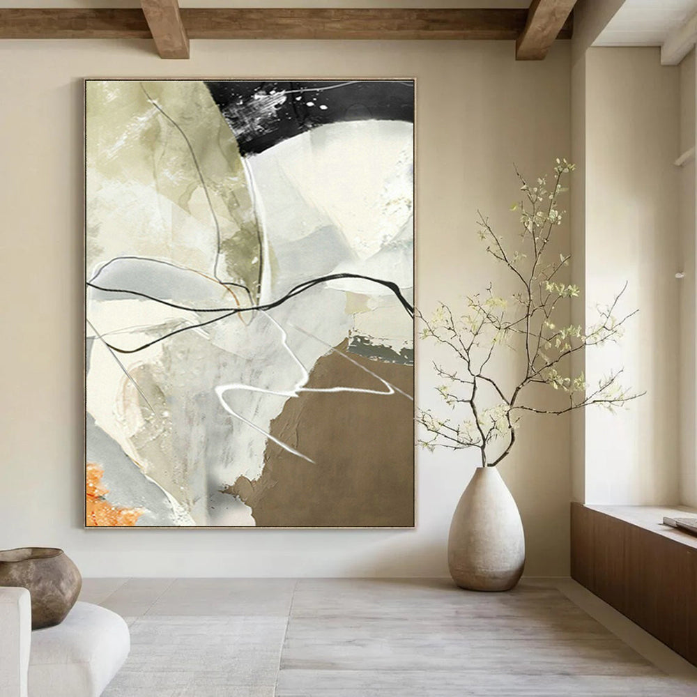 Mammoth Handmade Abstract Painting for Dining Room & Cottage Entryway DLZ1232