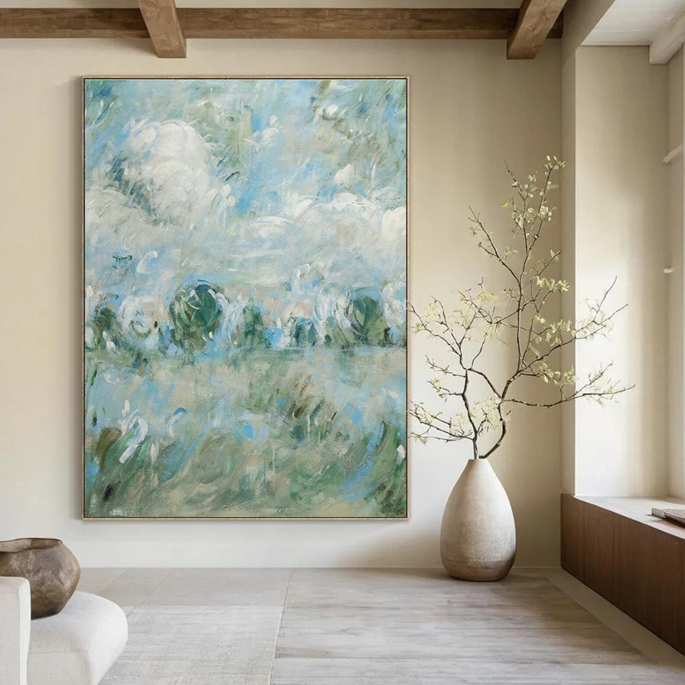 Custom - Designed Hand - Painted Abstract Art for Hallway Alcove Libraries & Cottage Entryway Doggy Corners DLZ0594
