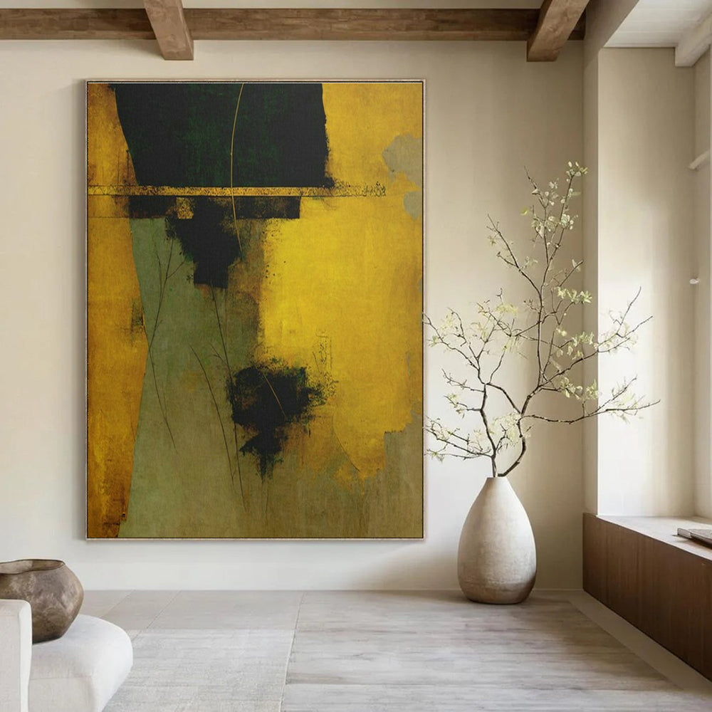 Custom Hand-Painted Abstract Painting for Bedroom and Cottage Living Room DLZ1634
