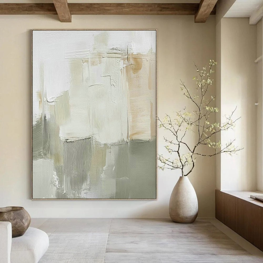 Grand - Scale Custom Abstract Paintings for Living Room Fireplace Mantel Shelves & Office Reception Seating DLZ0713