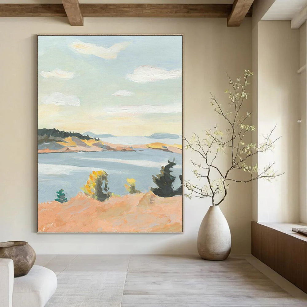 Big Custom - Built Handmade Abstract Painting for Entryway and Office DLZ2160