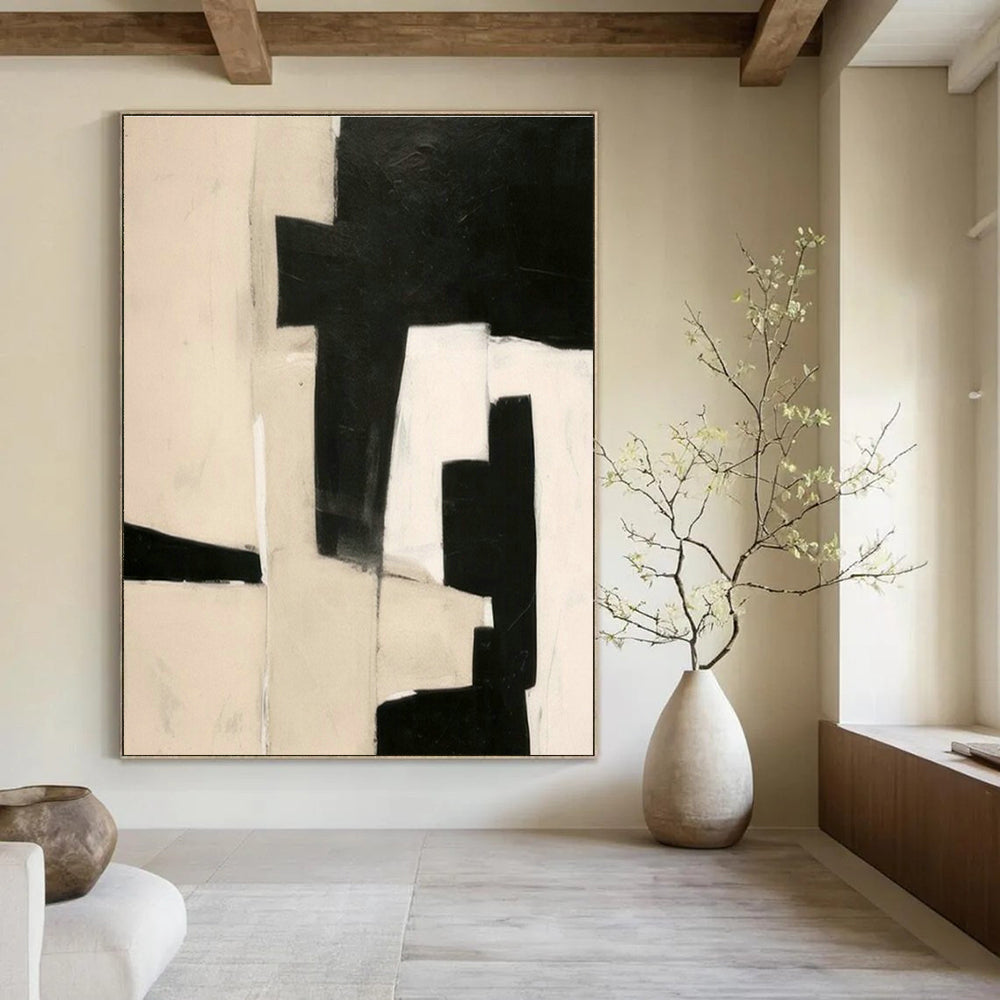 Oversized Custom Hand-Painted Abstract Art for Cottage Hallway Umbrella Stand Interior Wall and Office Printer Station Wall DLZ1935