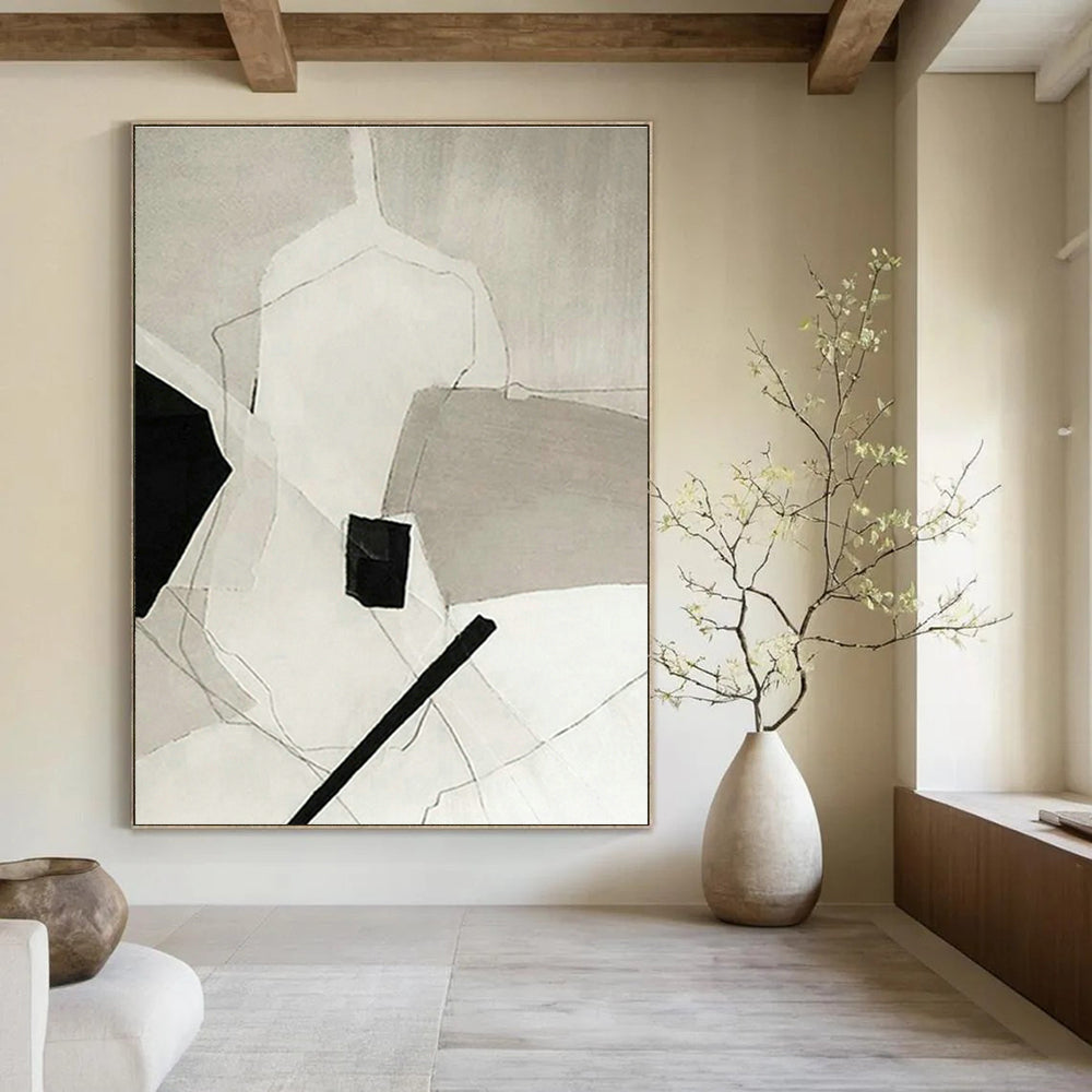 Hand - Painted Abstract Canvases for Cottage Dining Room Hutch Drawer Fronts & Hallway Coat Closet Shelf Dividers DLZ0881
