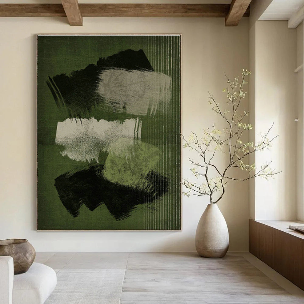 Hand - Painted Oversized Abstract Wall Screen for Dining Room & Entryway DLZ1379