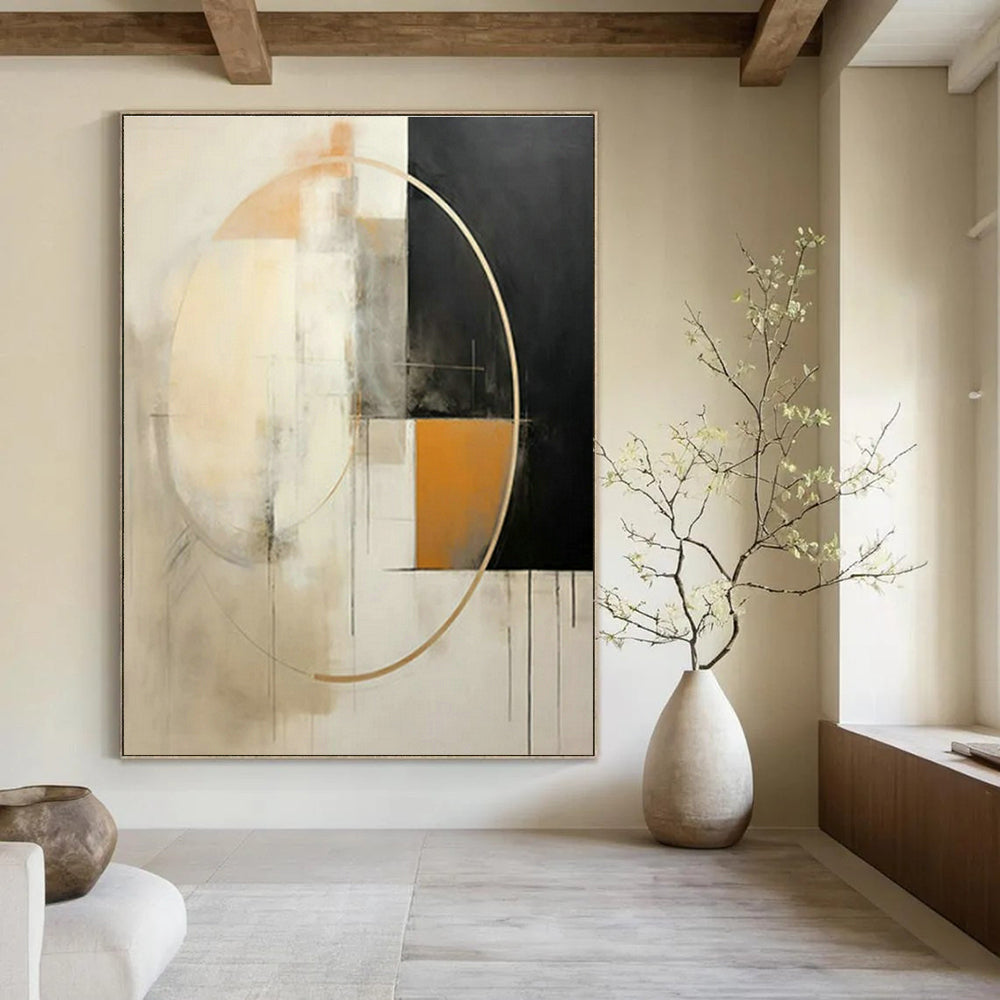 Large Custom Handmade Abstract Wall Art for Cottage Dining Room Wine Barrel Display Wall and Entryway Boot Storage Bench Area DLZ1702