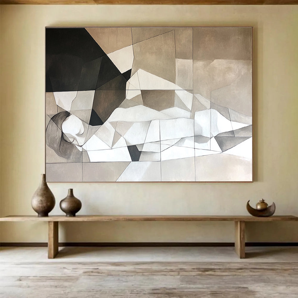 Geometric Figure - Cubist Style Abstract Painting DYP049