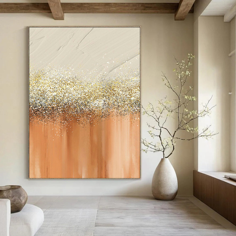 Grand - Scale Custom Abstract Paintings for Living Room Fireplace Surrounds & Office Reception Areas DLZ0665