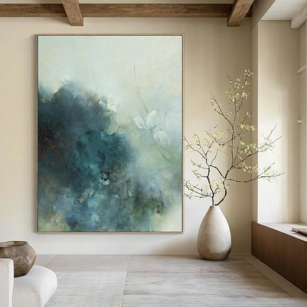 Oversized Hand-Painted Abstract Canvas Wall Hanging, a Cozy Embellishment for Bedroom and Living Room DLZ0955