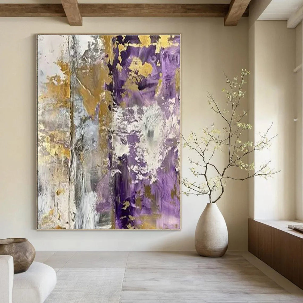 Original Hand-Painted Abstract Painting for Cottage Office Whiteboard Partition Wall and Hallway Bulletin Board Wall DLZ1730
