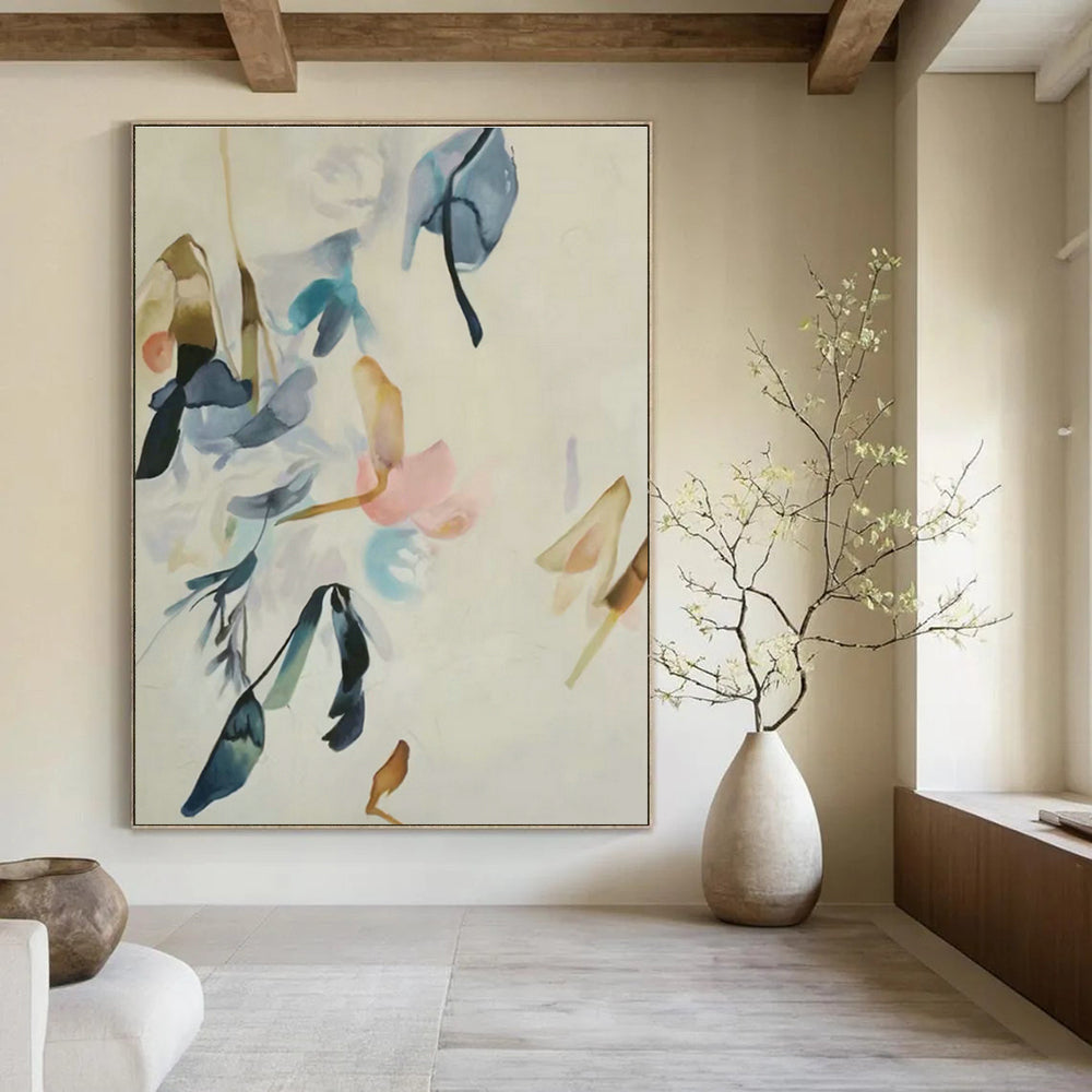 Oversized Hand - Painted Abstract Canvases for Dining Room and Office DLZ0751