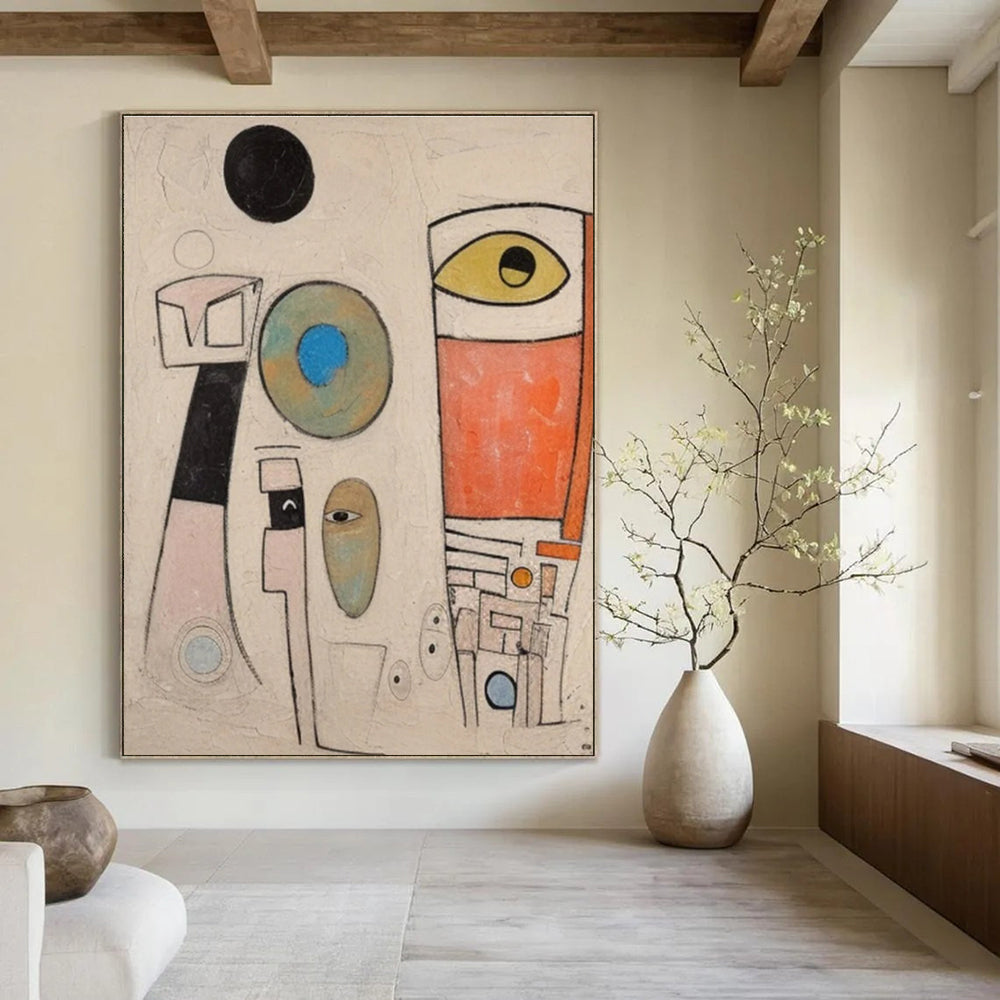 Colorful Abstract Portrait Shapes Painting ADGE027