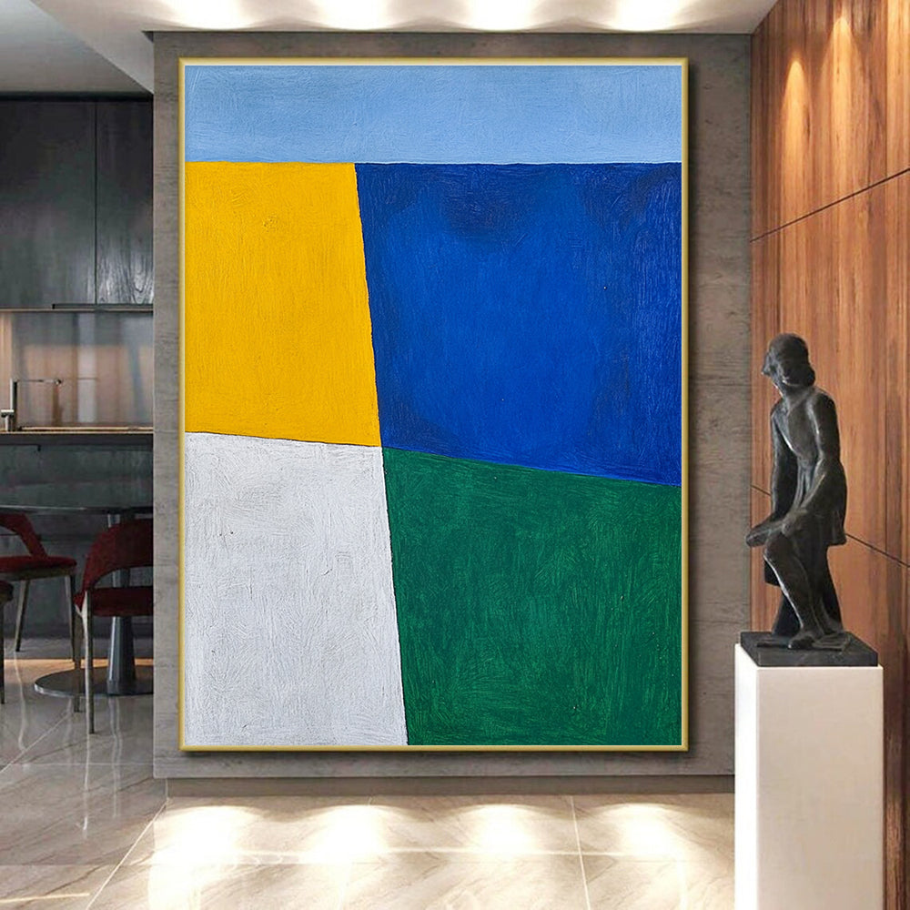 Primary Colors Geometric Block Abstract Painting GER219