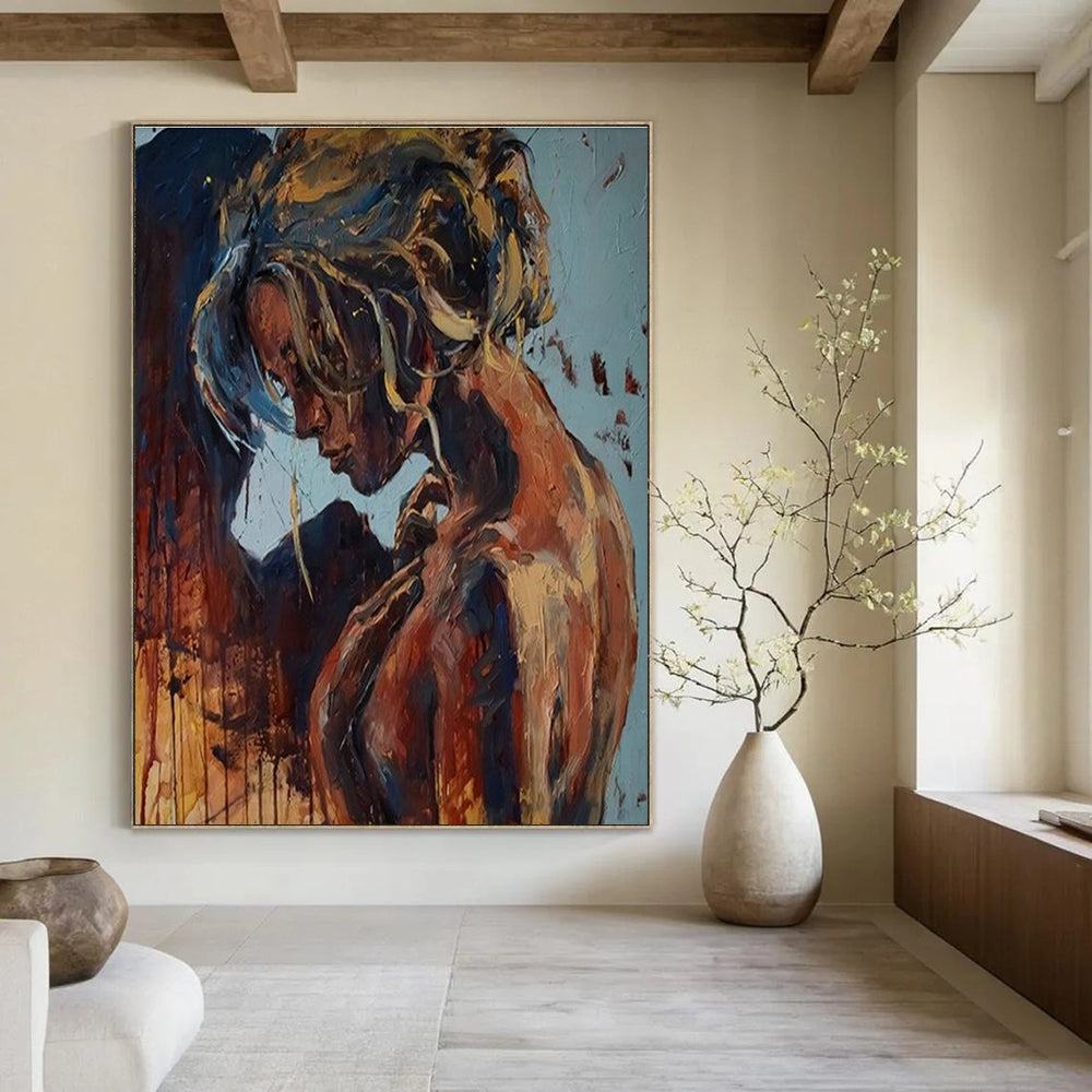 Custom Abstract Canvas for Cottage Dining Room & Living Room DLZ2351