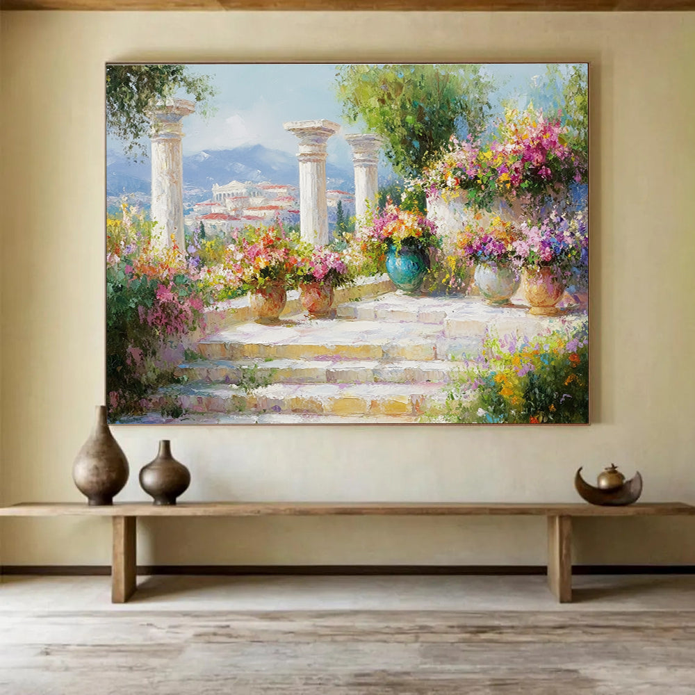 Garden with Columns - Classical Landscape Painting DYP059