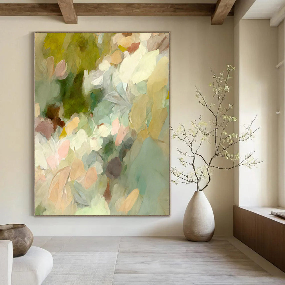 Custom Handmade Abstract Artwork for Cottage Bedroom & Entryway DLZ1359