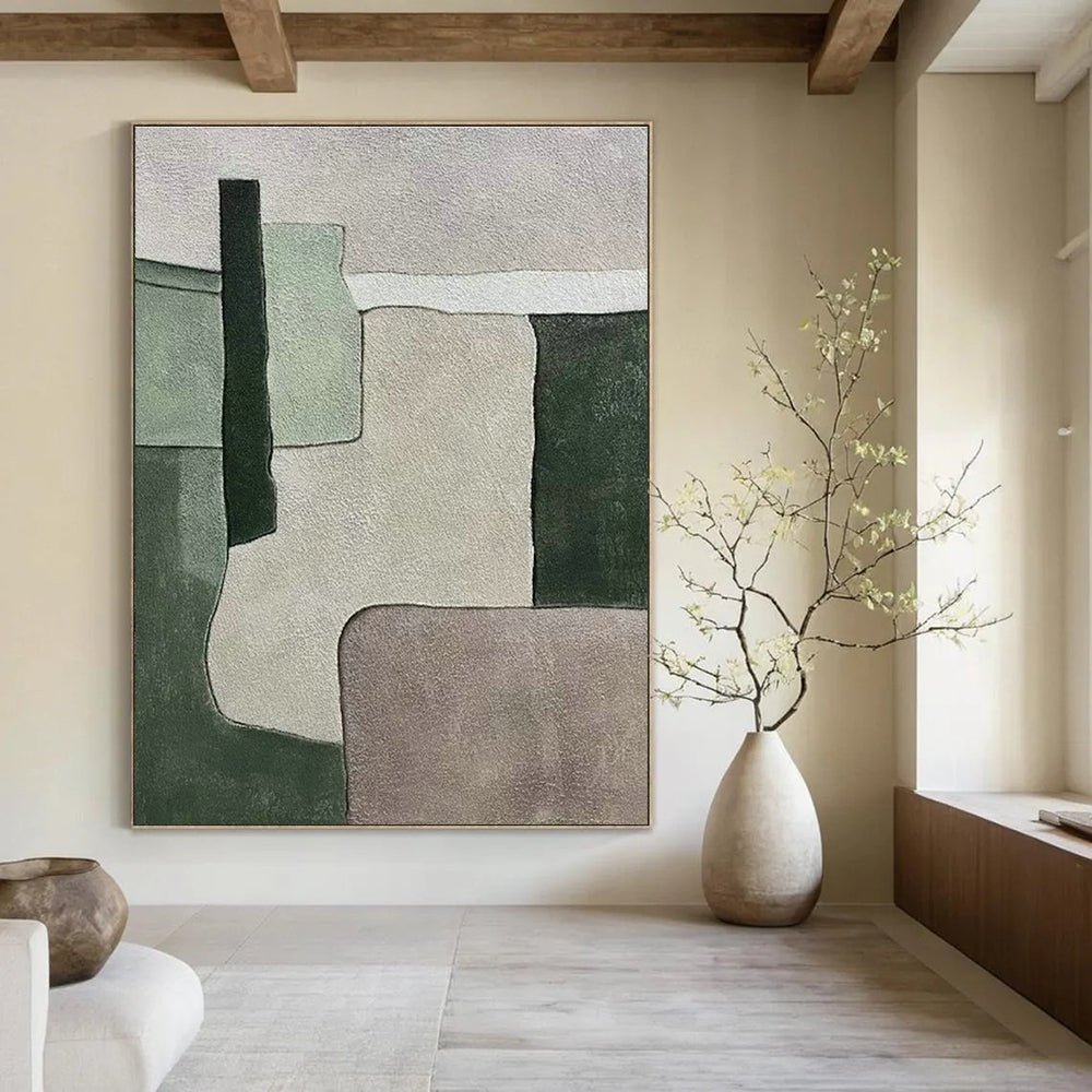Oversized Abstract Hand - Painted Murals for Living Room Vaulted Ceilings & Entryway Soffits DLZ0589