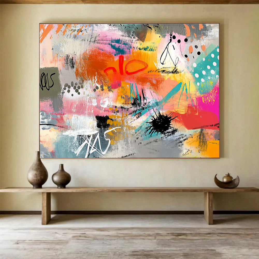Colorful Abstract Chaos Painting DYP098