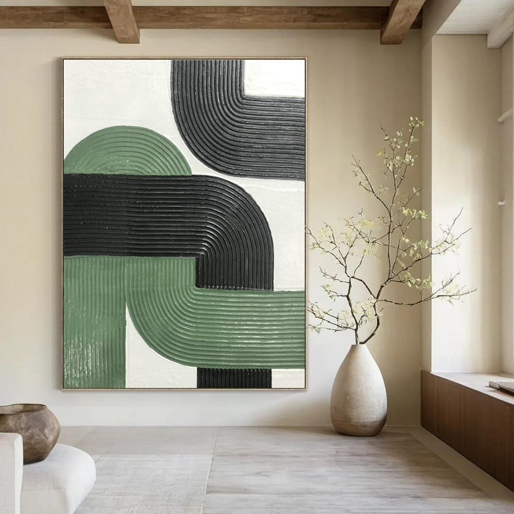 Custom-Made Extra Large Abstract Wall Hanging for Dining Room & Entryway DLZ1178