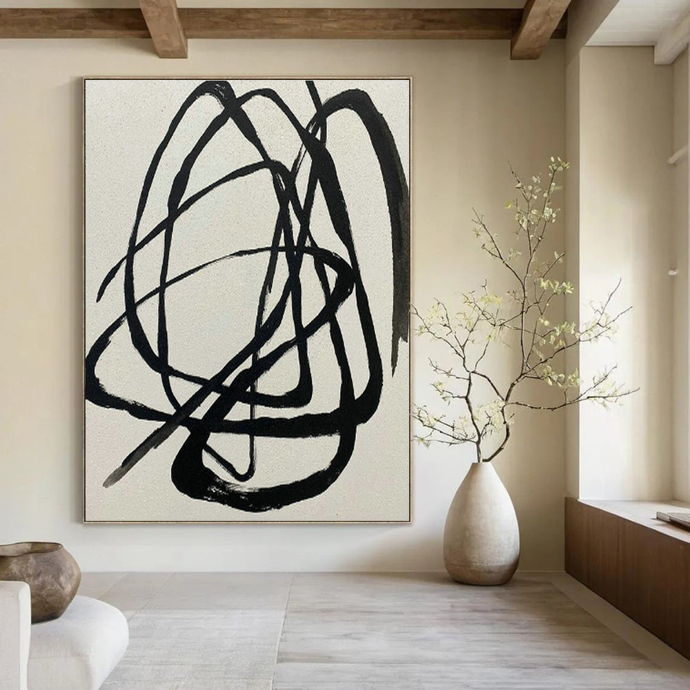 Oversized Hand Painted Abstract Artwork for Hallway & Entryway DLZ2020