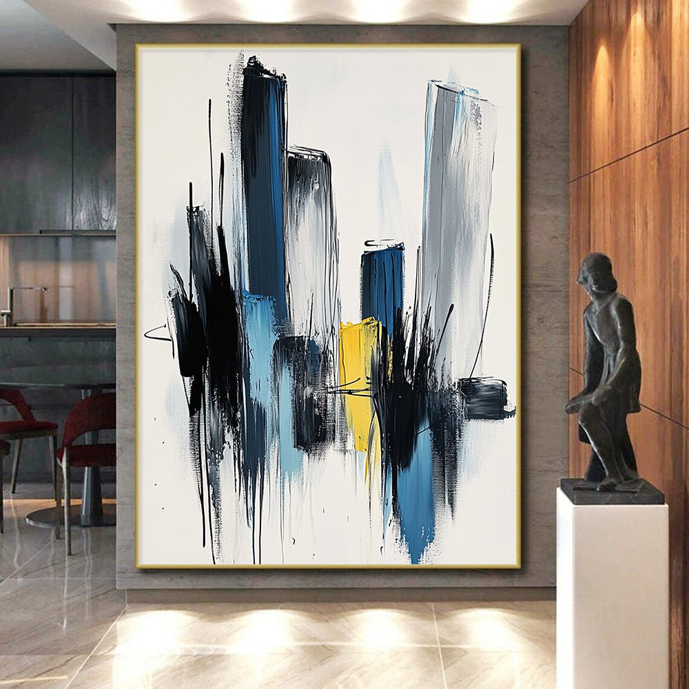 Cityscape Abstract Painting with Vibrant Colors GER444