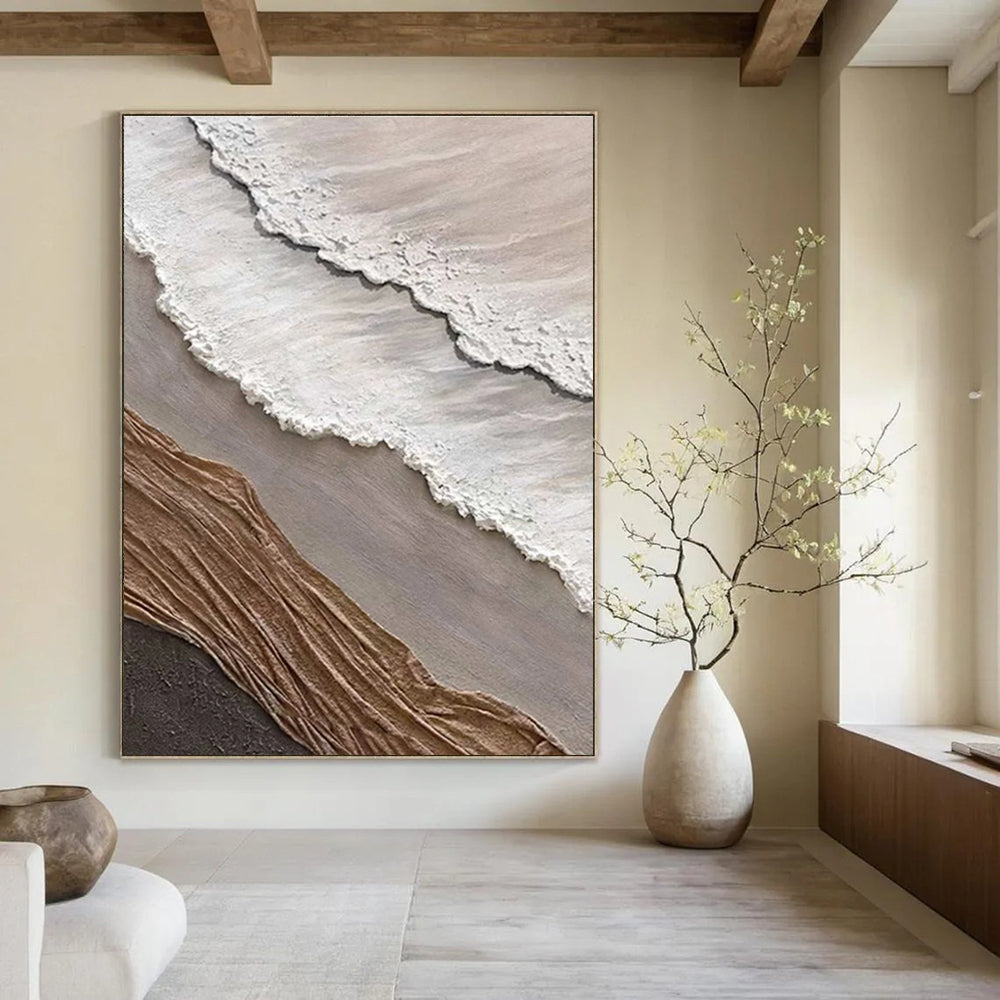 Multi - colored Layered Textured Abstract Painting ADGE344