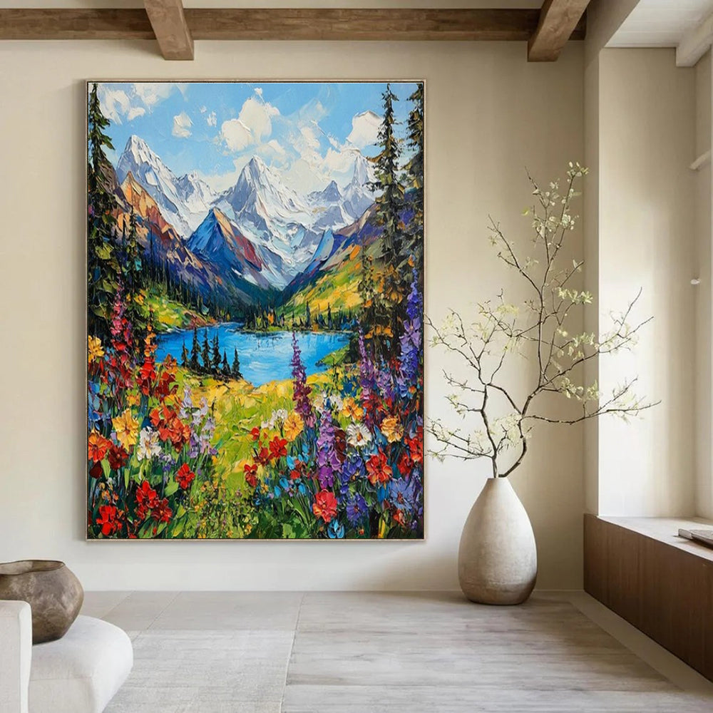 Handmade Abstract Wall Art for Cottage Dining Room & Living Room DLZ1659
