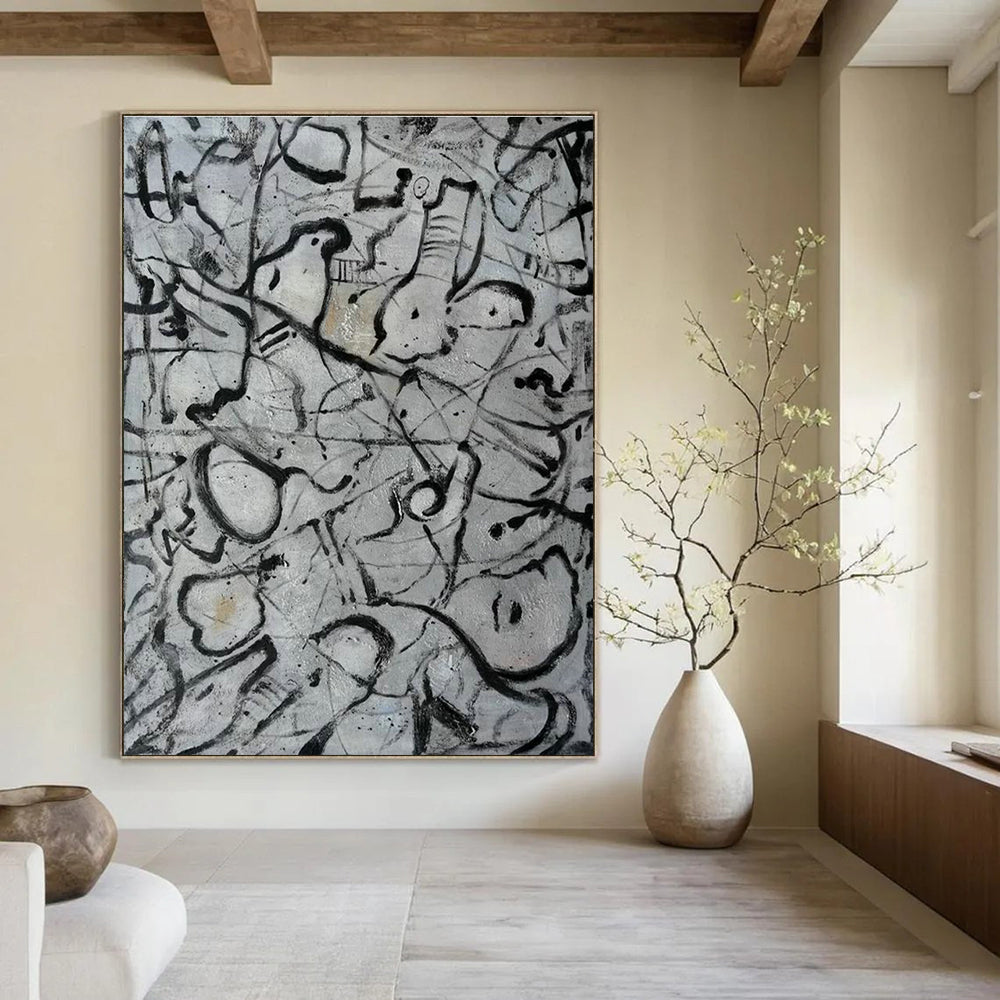 Large Custom Handmade Abstract Canvas for Living Room & Bedroom DLZ2291